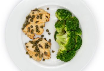 Chicken Picatta with Roasted Potatoes and Broccoli