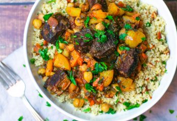 Beef Tagine Moroccan Couscous and Asparagus