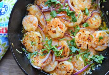 Shrimp Ajillo with Cilantro Rice and Mexican Squash