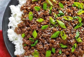 Korean BBQ Ground Beef with Rice & Broccoli