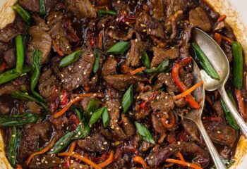 Mongolian Beef with Broccoli and Green Beans