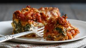 Florentine Turkey Lasagna with Roasted Garlic Broccoli