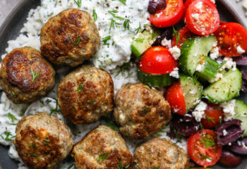 Mediterranean Turkey Meatball Bowl