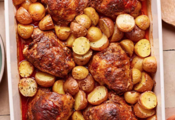 Nashville Hot(ish) Chicken Thighs with Roasted Baby Potatoes & Broccoli Nashville Hot(ish) Chicken Thighs with Roasted Baby Potatoes & Broccoli