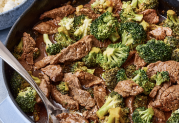 Beef & Broccoli with Rice and Edamame