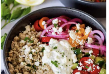 Mediterranean Turkey Gyro Bowl | Rice & Roasted Zucchini Mediterranean Turkey Gyro Bowl | Rice & Roasted Zucchini